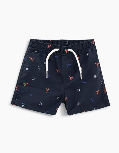 Navy Printed
