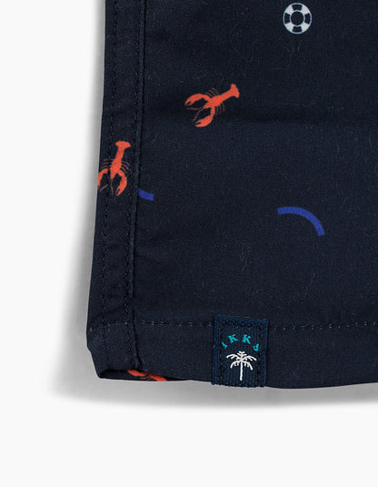Navy Printed