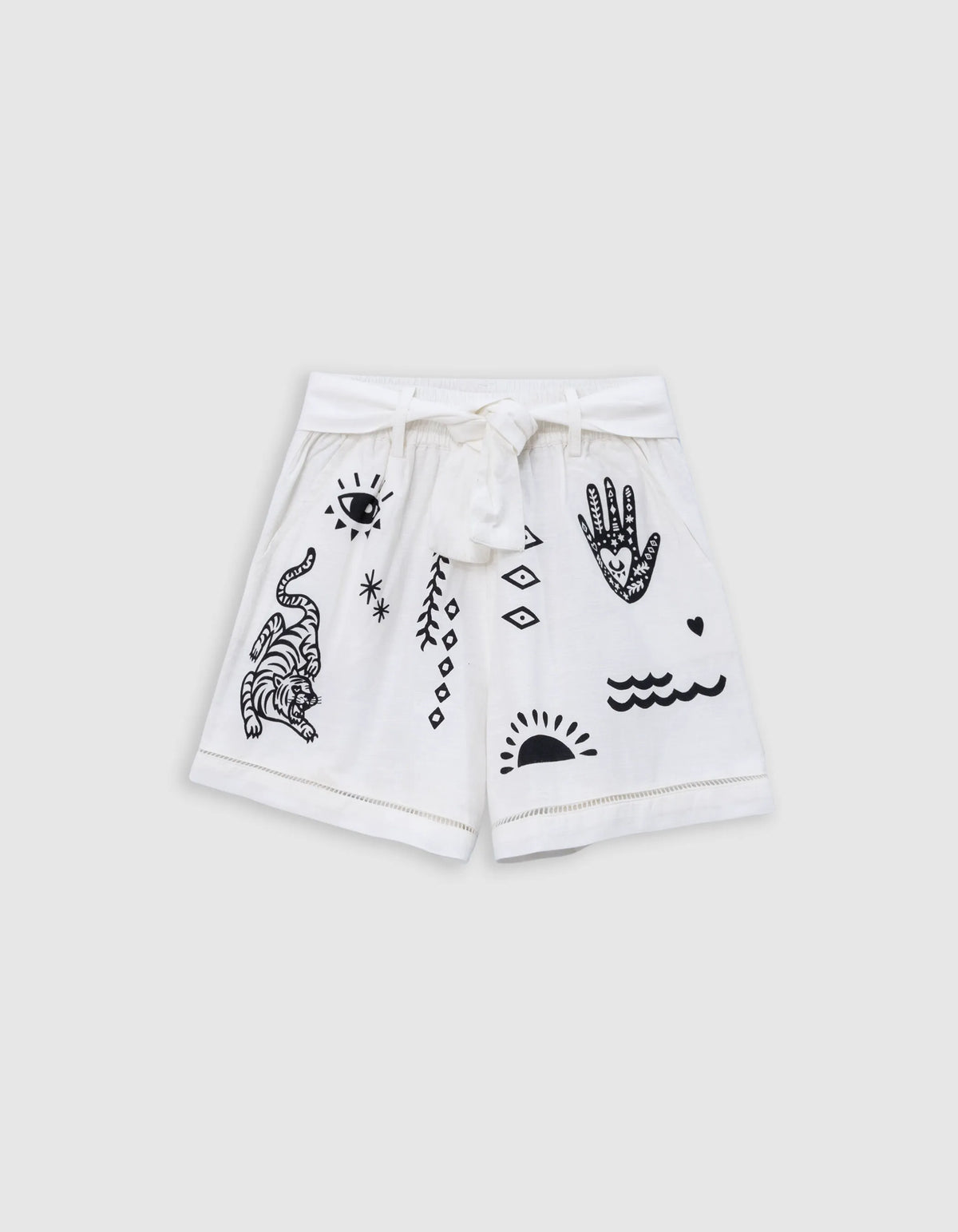 White Printed