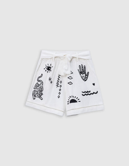 White Printed