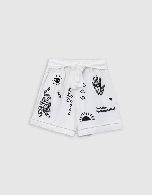 White Printed