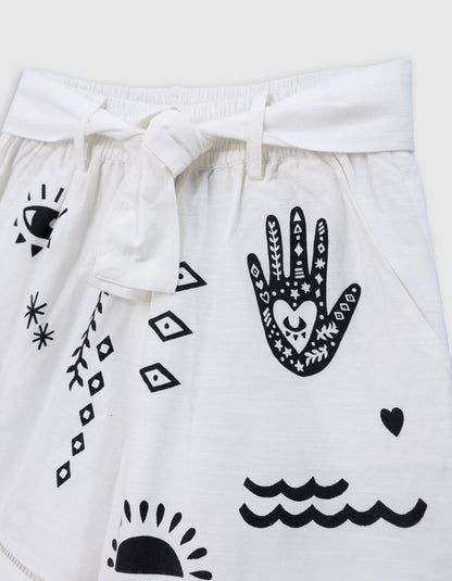 White Printed