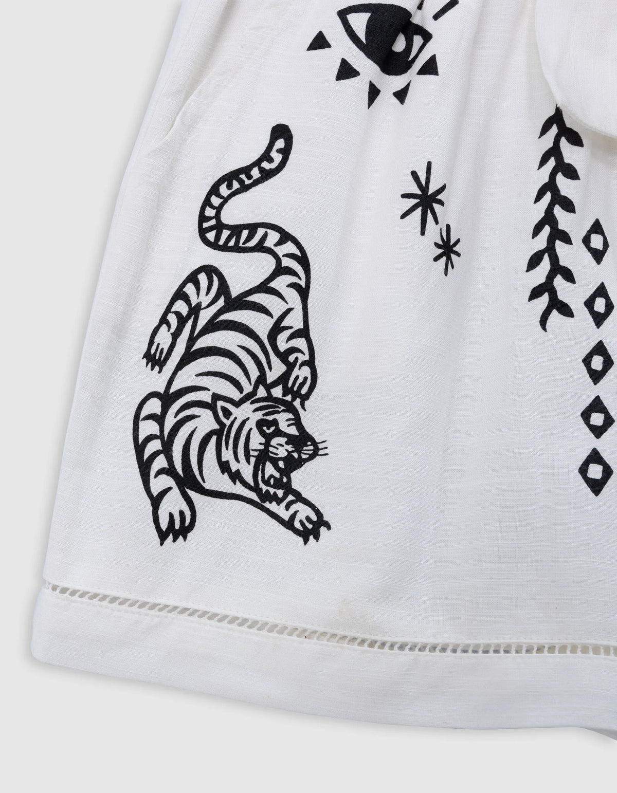 White Printed