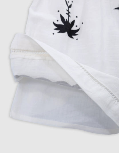 White Printed
