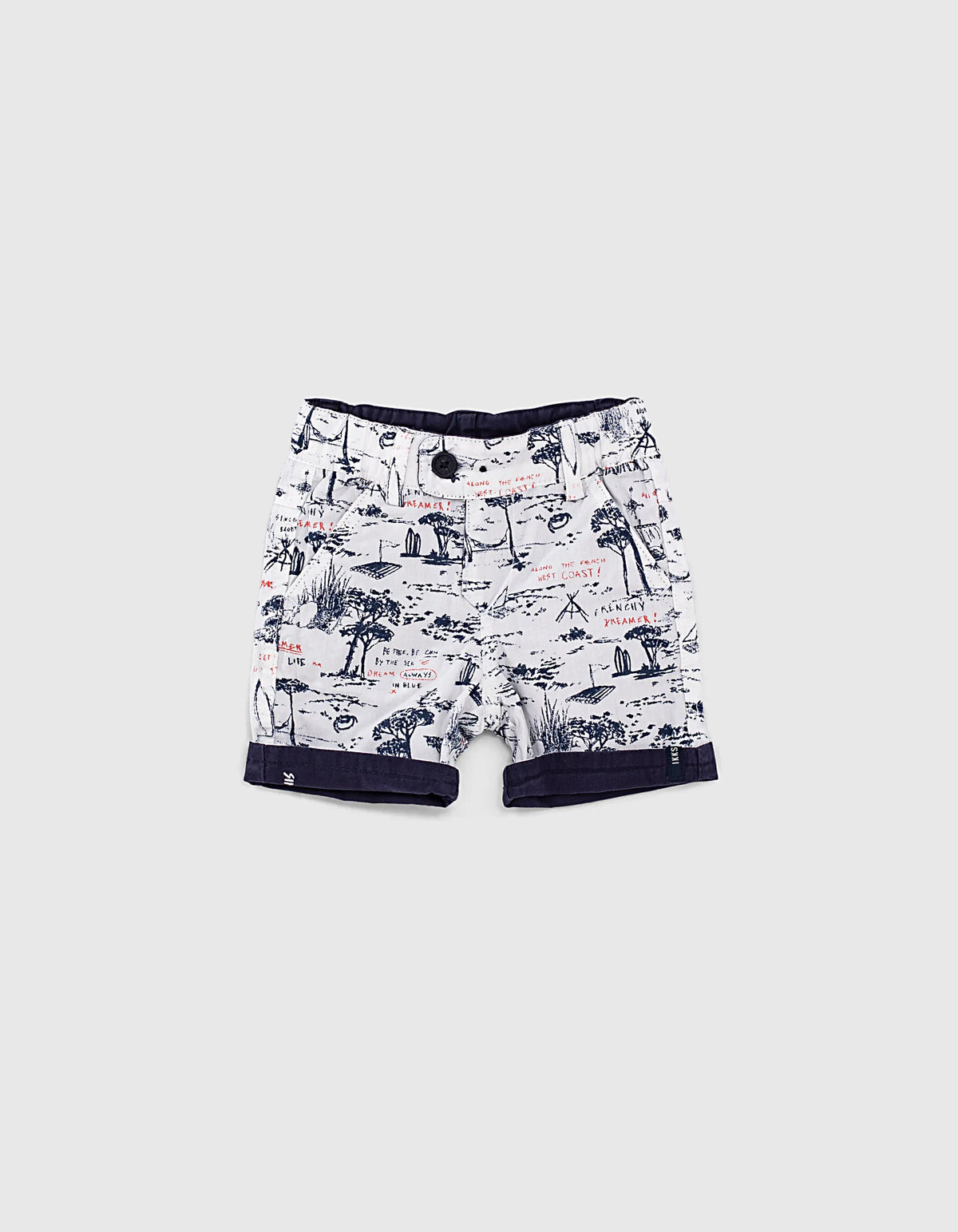 Navy Printed