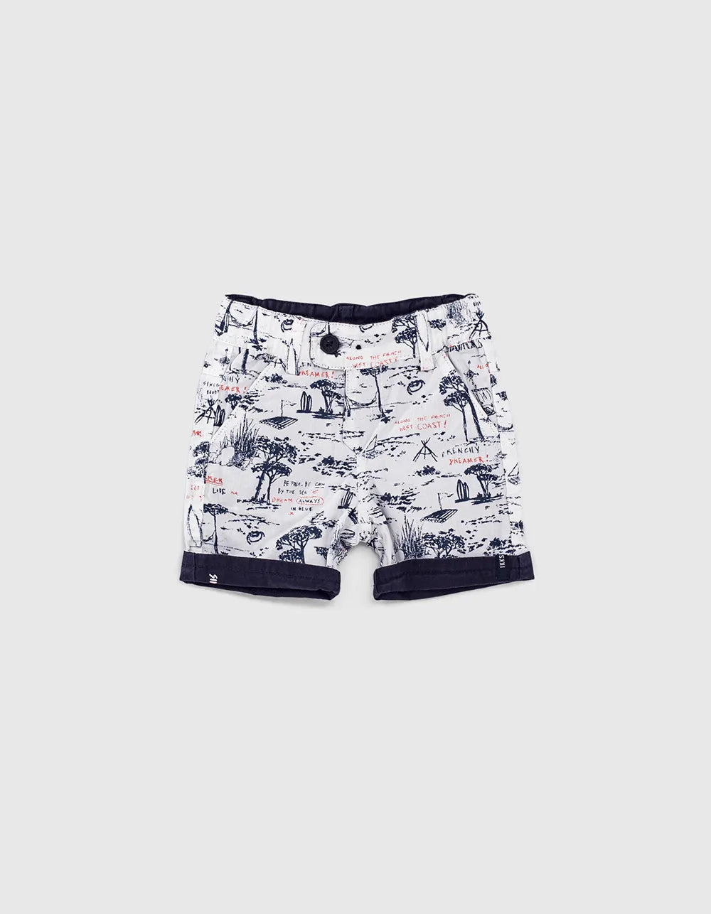 Navy Printed